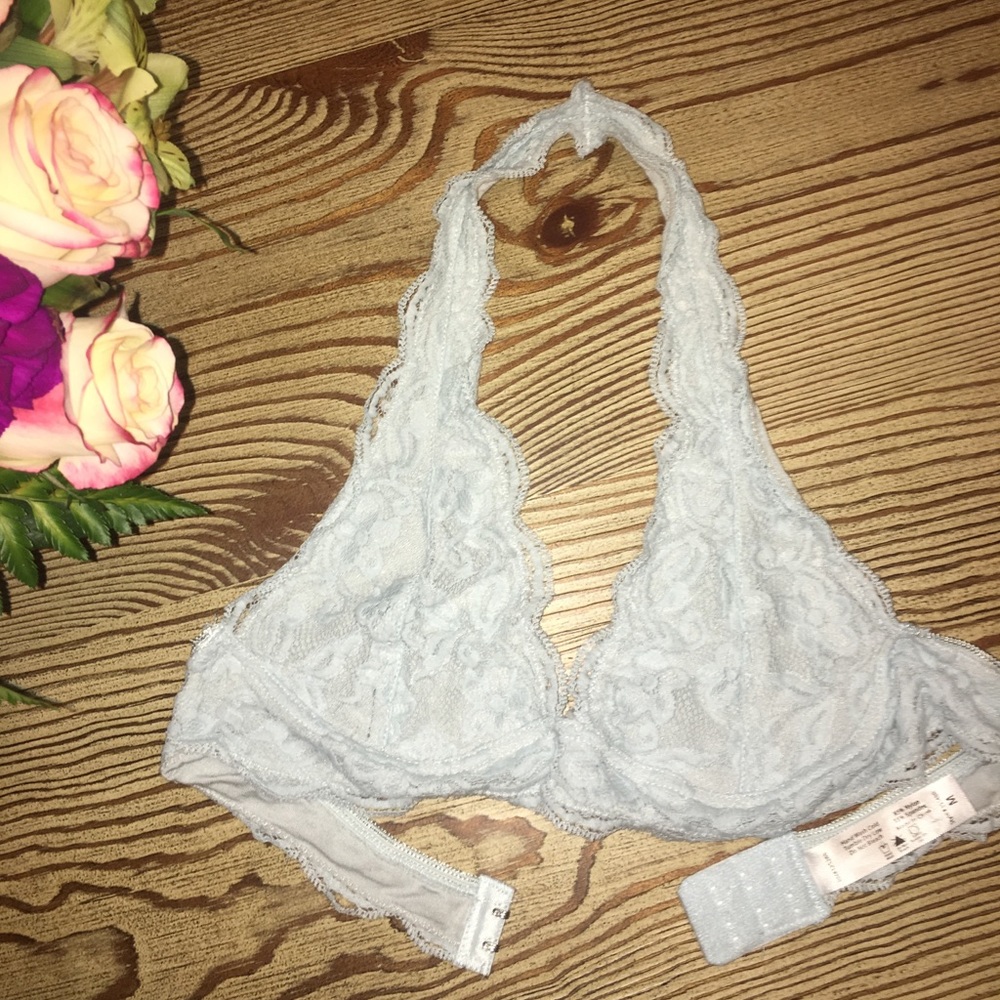 lace baby blue bralette